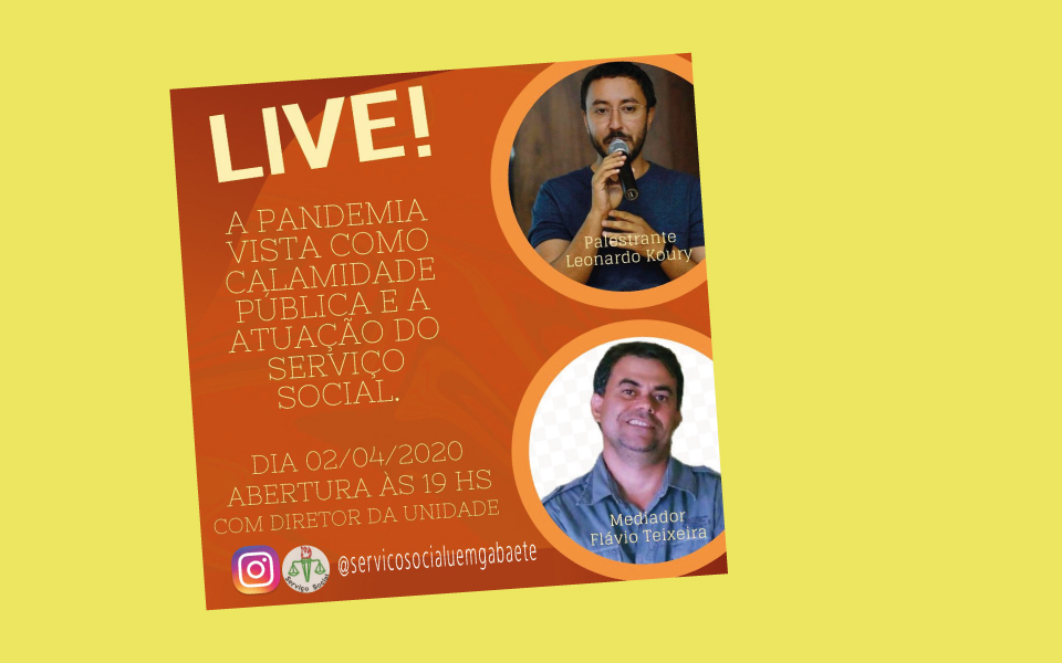 Prof. Leonardo Koury Martins participa de live no Instagram do